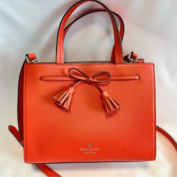 Kate Spade Med Satchel Handbag Hayes Orange Tamarillo, New Retail $319 WKRU6971. - Picture 2 of 10
